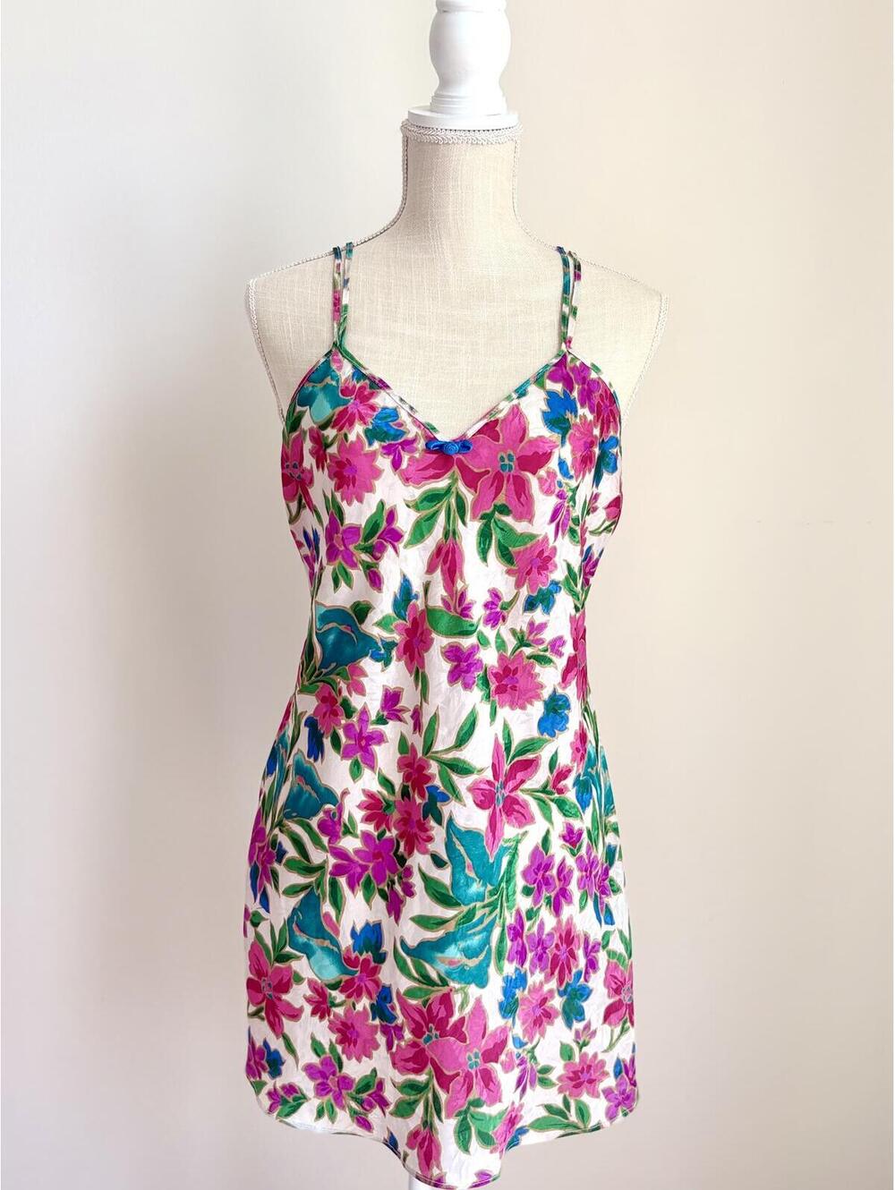 VINTAGE Slip Floral Spaghetti Strap